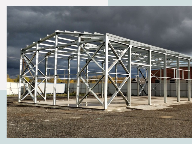 Двускатные ангары в Элиста от 621 руб. за квадрат